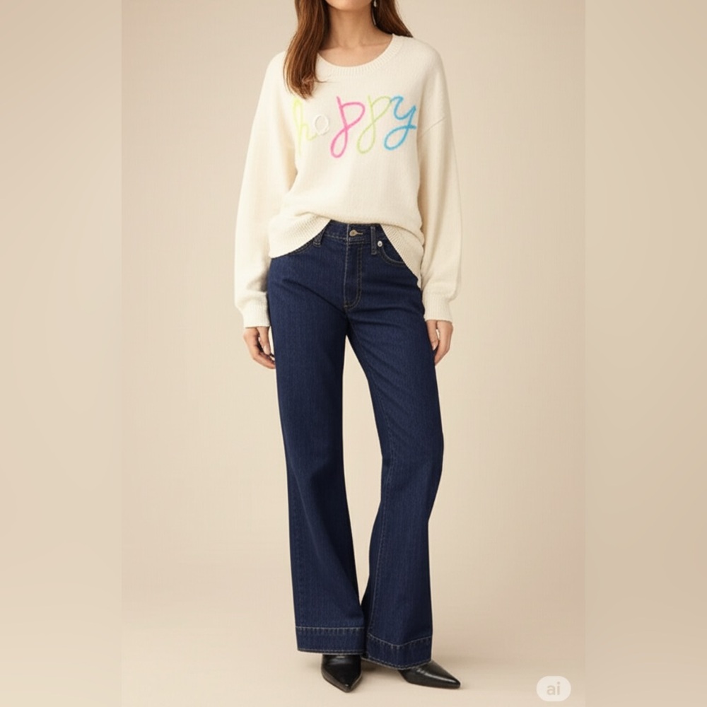 Women's “Happy” sweater